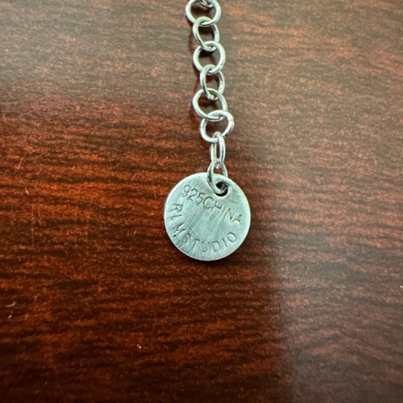 Vintage Robert Lee Morris Hammered Sterling Silver and Brass Pendant Necklace - Picture 2 of 9